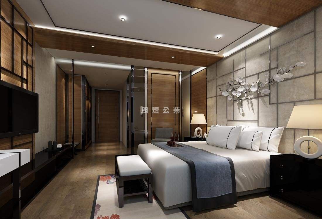 現(xiàn)代酒店客房背景墻設(shè)計(jì)效果圖