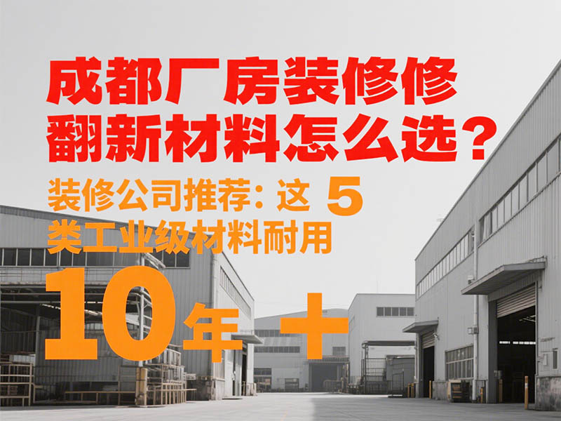 成都廠房裝修翻新材料怎么選？裝修公司推薦：這 5 類工業(yè)級材料耐用 10 年 +